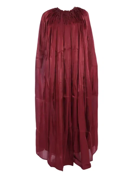 Rochie maxi Baruni plisată de costum roșu