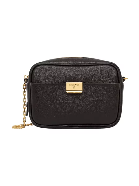 Torebka crossbody Patrizia Pepe skórzana brązowa