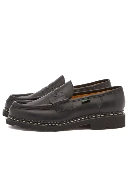 Loafersy Paraboot skórzane czarne