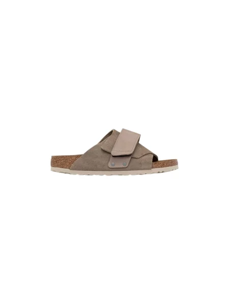 Klapki Birkenstock zamszowe szare
