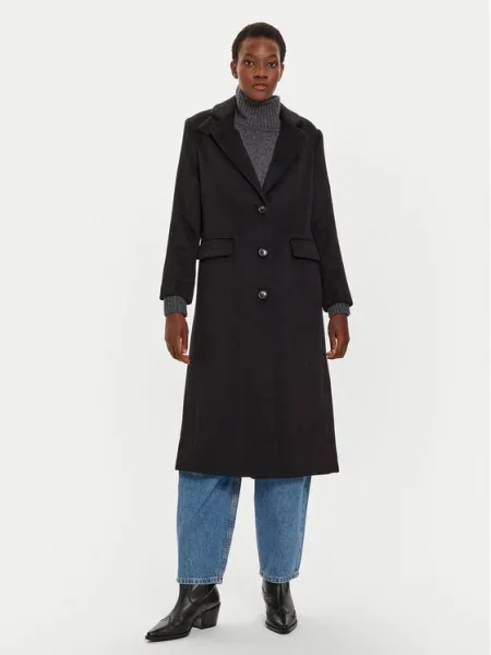 United Colors Of Benetton Palton de lână negru