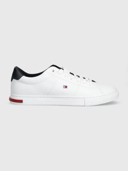 Sneakers Tommy Hilfiger Essential Leather Detail Vulc alb