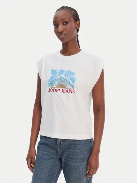 JOOP! Jeans Футболка Tosha Regular Fit білий