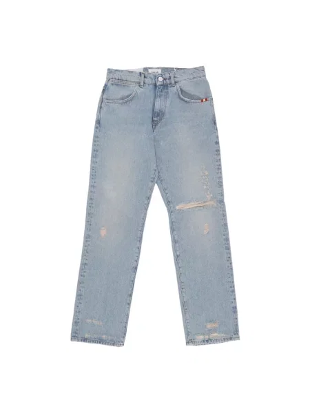 Jeansy straight leg Amish niebieskie