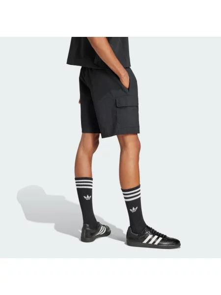 Szorty Trefoil Essentials Woven Cargo czarne