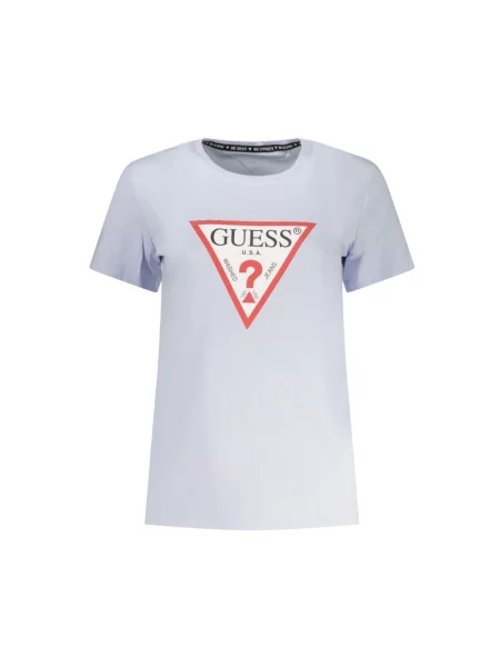 Koszulka Guess Jeans z krótkim rękawem niebieska
