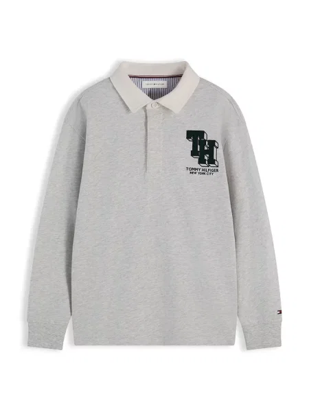 Tricou cu mânecă lungă copii Tommy Hilfiger gri