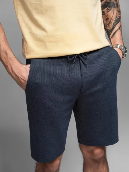 Pletené casual šortky Ombre modrá