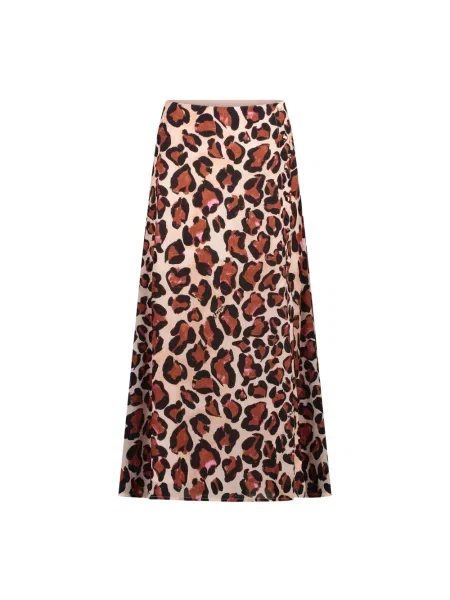 Maksi spódnica maxi Fabienne Chapot z nadrukiem w panterkę brązowa