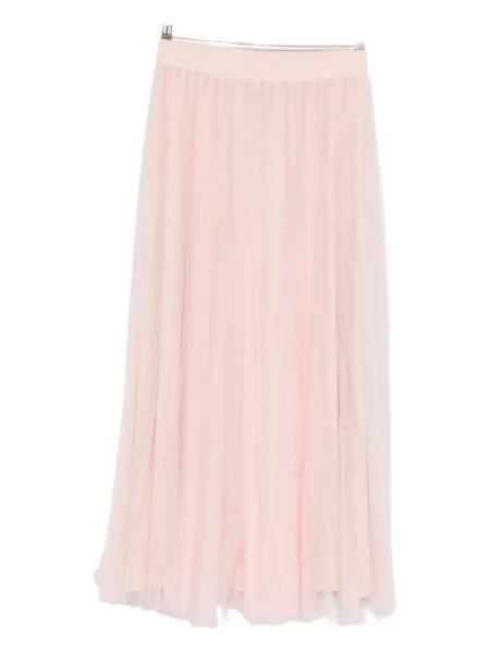 Fusta plisata Styland din tul plisată până la genunchi roz