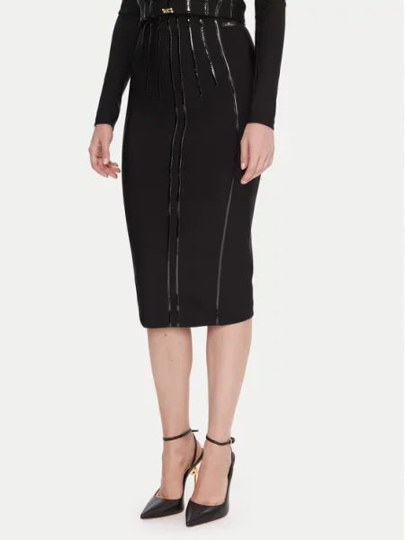 Elisabetta Franchi Ravno krilo črna