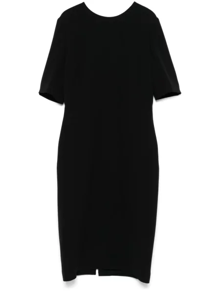 Rochie midi Giorgio Armani de mătase negru