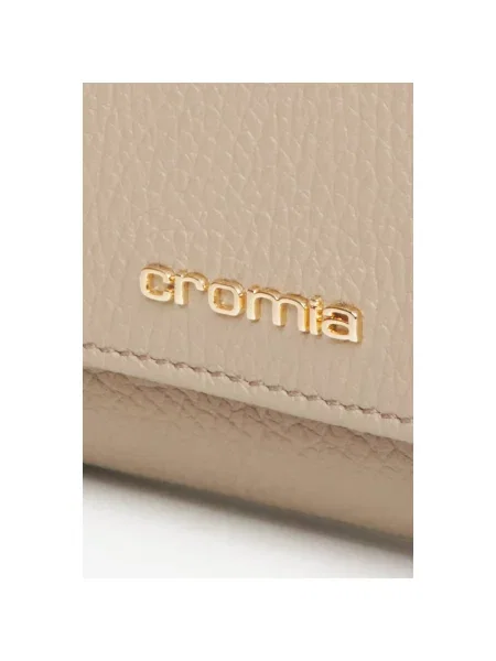 Кожаный кошелек Cromia бежевый