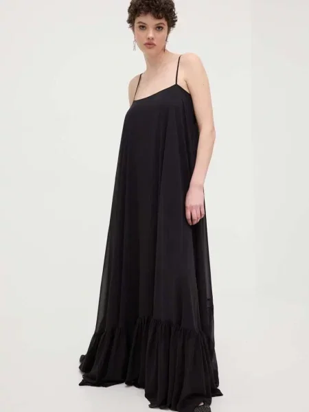 Rotate rochie maxi drept negru