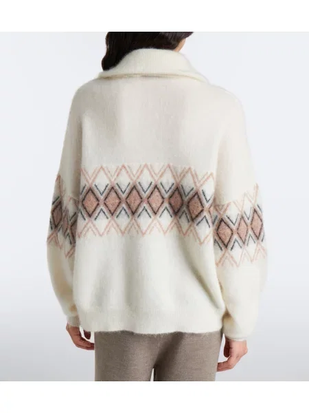 Pulover Fusalp de mohair alb