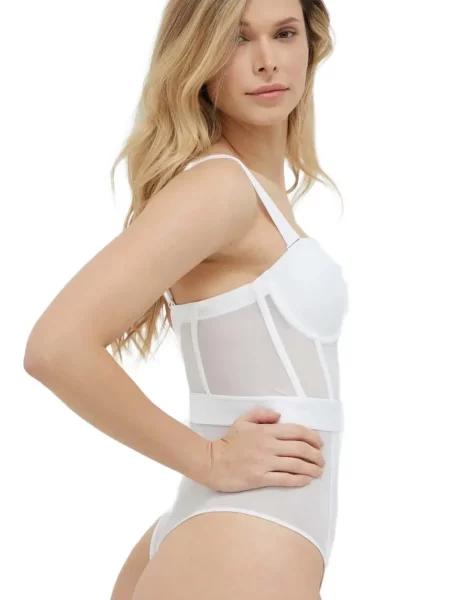 Body Dkny plasă alb