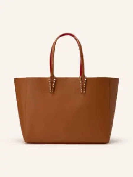 Christian Louboutin Torba Cabata Large Z Woreczkiem I Nitami braun czerwona