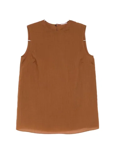 Top Ferragamo fără mâneci maro