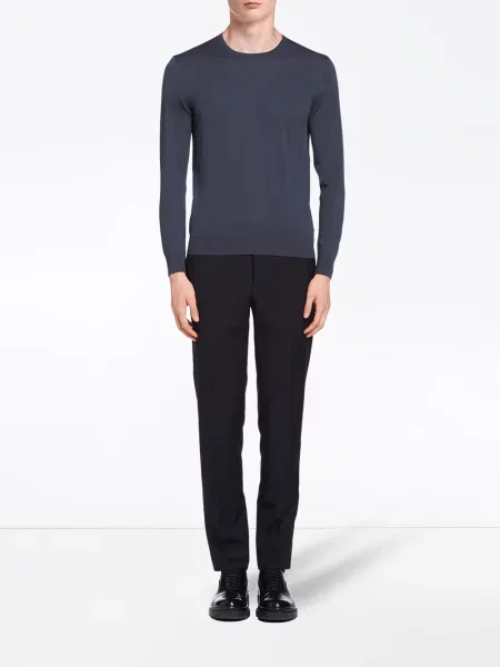 Sweter Prada wełniany szary