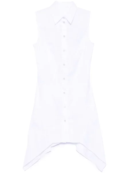 Mała sukienka mini Helmut Lang bez rękawów garniturowa biała