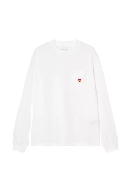 Tricou Carhartt Wip cu motiv cu inimi alb