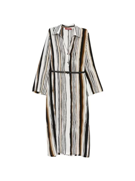 Cu centură rochie Max Mara cu dungi
