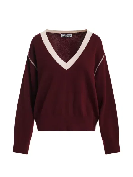 Tricou Essentiel Antwerp cu decolteu în V roșu