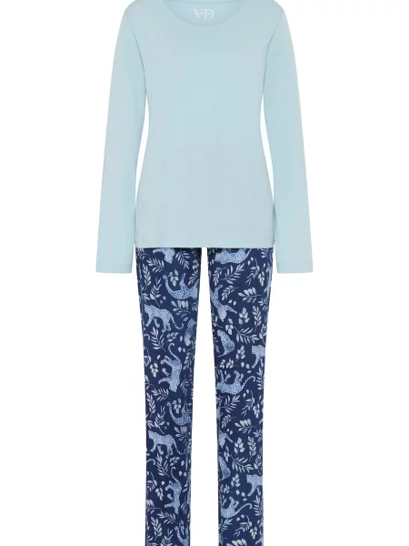 VIVANCE by LASCANA Pijama turcoaz / deschis / închis albastru
