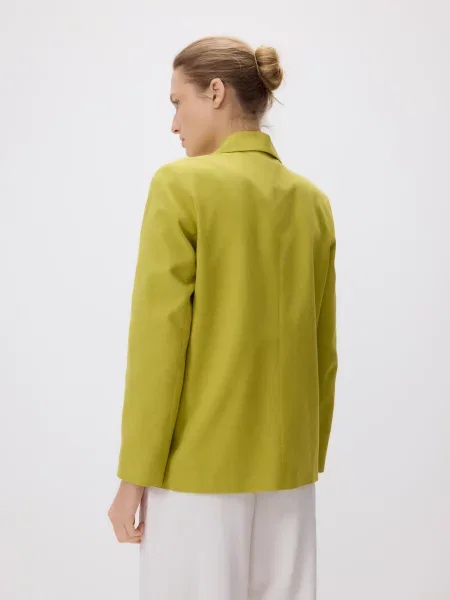 Reserved Піджак із додаванням льону жовто-зелений зелений