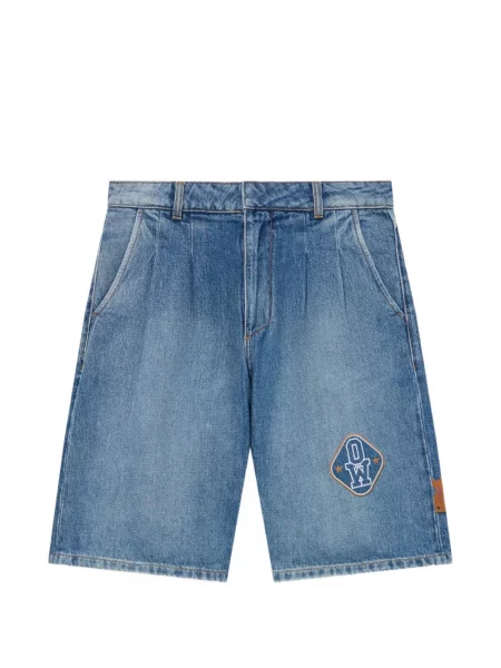 Pantaloni scurți din denim Off-white alb
