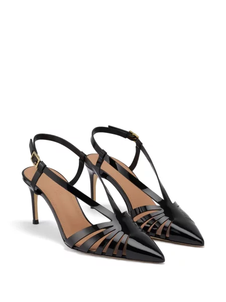 Kožené lakované lodičky Malone Souliers černé
