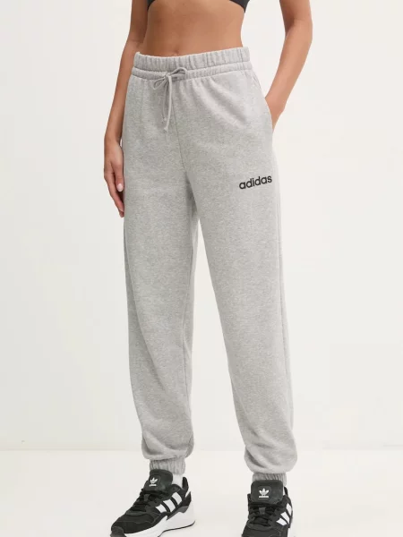 Adidas spodnie dresowe Essentials Linear szare