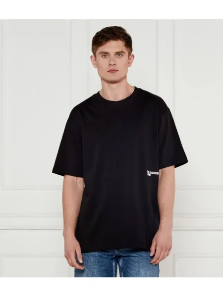 Karl Lagerfeld Jeans Póló | Relaxed fit fekete