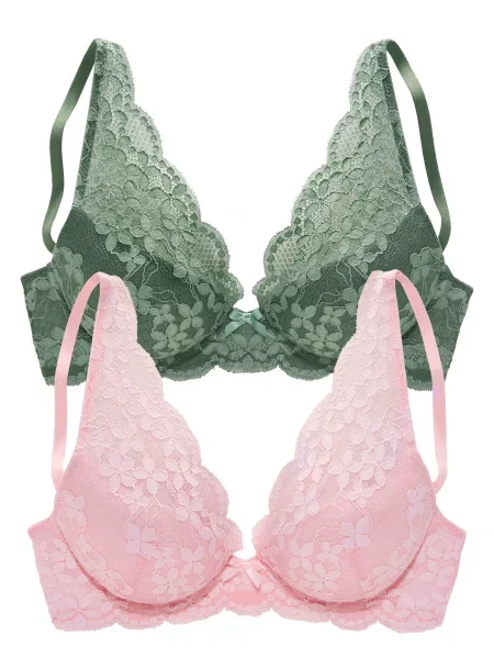 PETITE FLEUR Sutien închis / roz verde