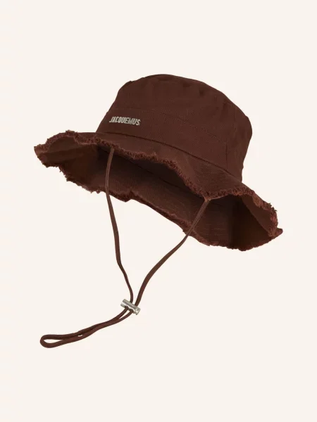 Jacquemus Klobouk Bucket Hat Le Bob Artichaut hnědá