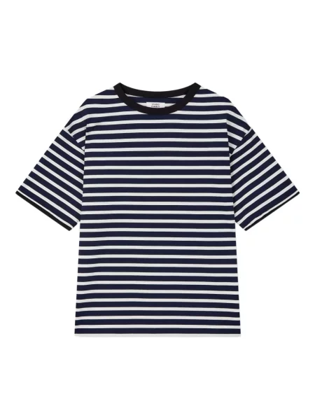 Koszulka Tomboy w paski z okrągłym dekoltem niebieska