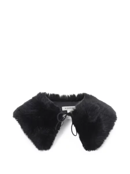 Fular By Malene Birger cu legături cu blană negru