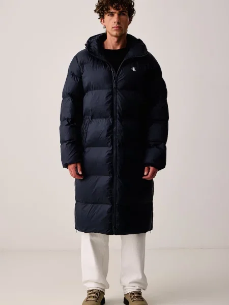 Calvin Klein Jeans długa kurtka granatowa