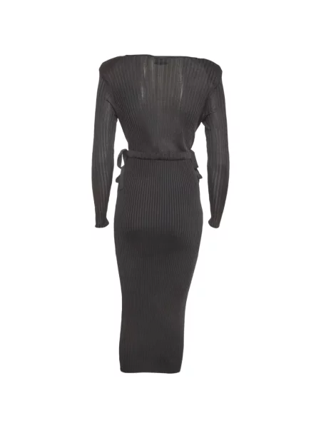 Rochie midi Self-portrait tricotate gri