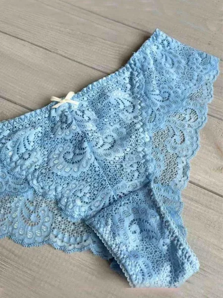Кружевные трусики бразилиана BRAZILIANA LACE блакитні