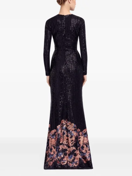 Rochie maxi Elie Saab cu paiete de costum negru