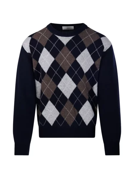 Pulover Dunst cu model argyle albastru