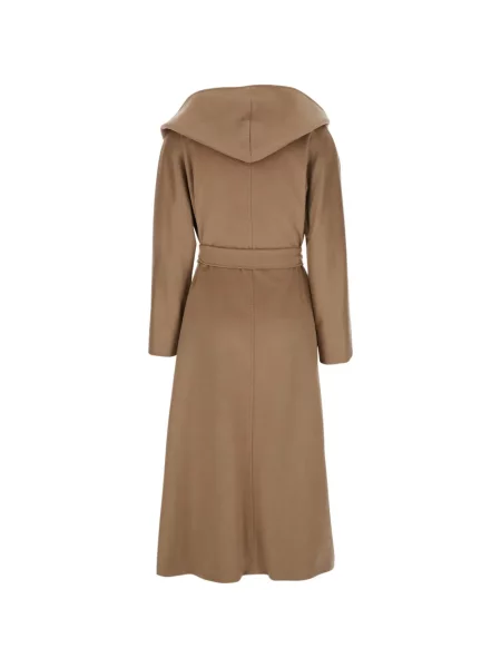 Cu centură palton Max Mara cu glugă
