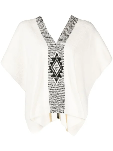 Top Voz tricotate alb