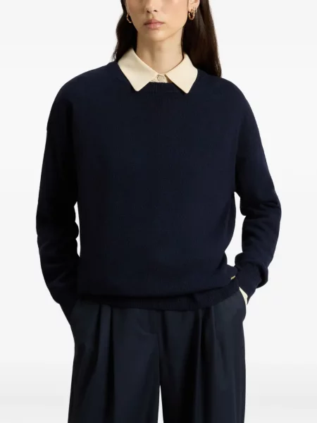 Pulover Woolrich cu decolteu rotund negru