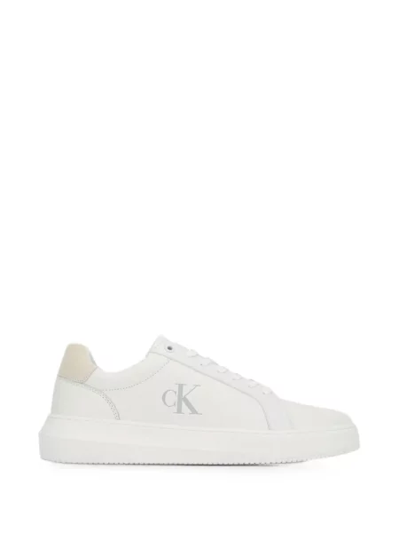 Sneakerși Calvin Klein cu imagine alb