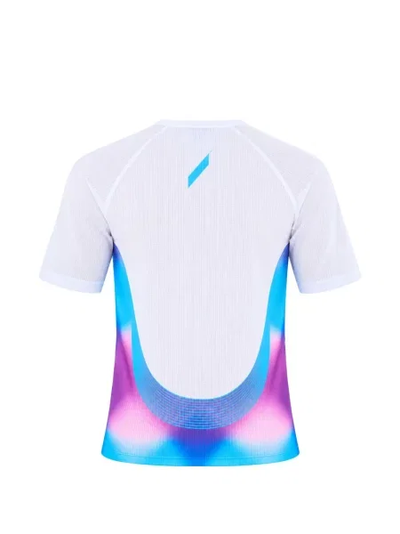 Tricou Soar cu gradient plasă alb
