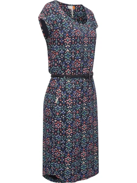 Ragwear Šaty Lilithe Ikat tmavomodrá ružová