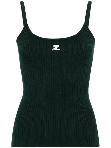 Top Courreges tricotate verde