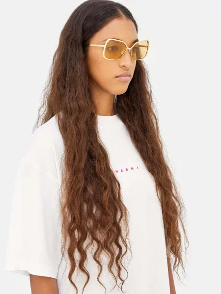 Sunčane naočale Marni Unila Valley Gold Mustard zlatna